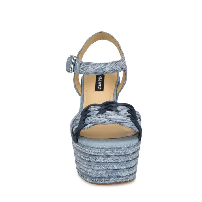 Jolane Espadrille Platform Sandals Blue Women Nine West High Jolane Espadrille Platform Sandals Blue Women Nine West High