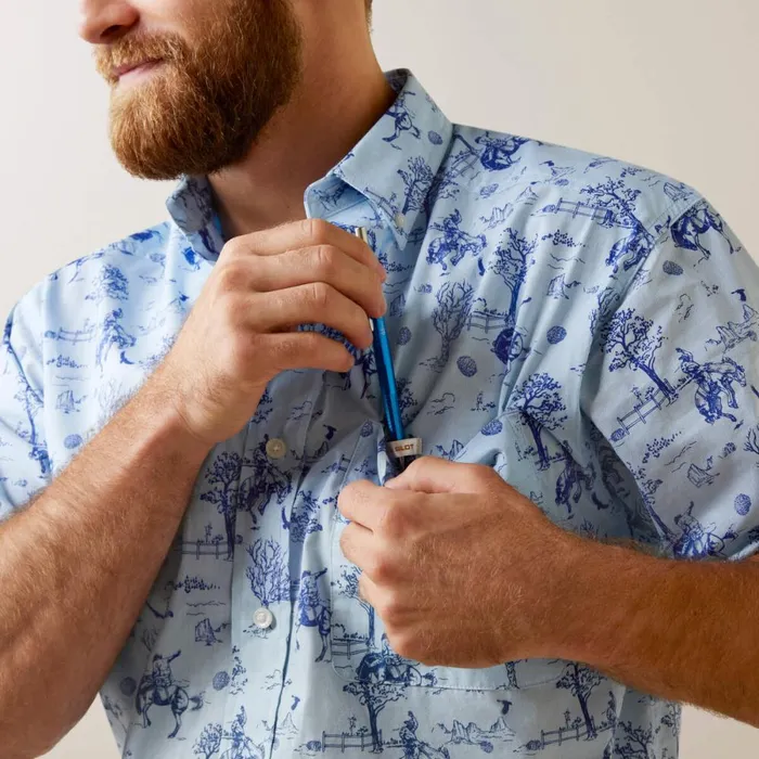 Jonas Classic Fit Shirt Light Blue Men Ariat Button Down Shirts Jonas Classic Fit Shirt Light Blue Men Ariat Button Down Shirts