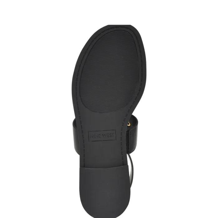 Jouise Ankle Strap Flat Sandals Black Women Nine West Flats Jouise Ankle Strap Flat Sandals Black Women Nine West Flats