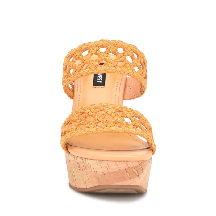 Kalani Wedge Sandals Yellow Women Nine West Wedges Kalani Wedge Sandals Yellow Women Nine West Wedges