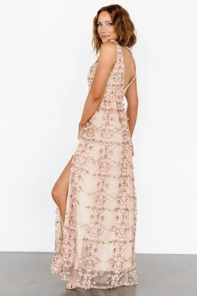 Kassia Applique Maxi Dress Nude Pink Women Baltic Born Tulle Styles Kassia Applique Maxi Dress Nude Pink Women Baltic Born Tulle Styles