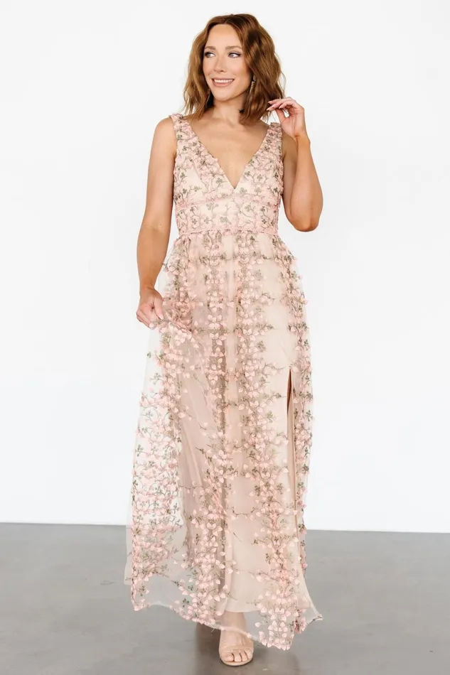 Kassia Applique Maxi Dress Nude Pink Women Baltic Born Tulle Styles Kassia Applique Maxi Dress Nude Pink Women Baltic Born Tulle Styles
