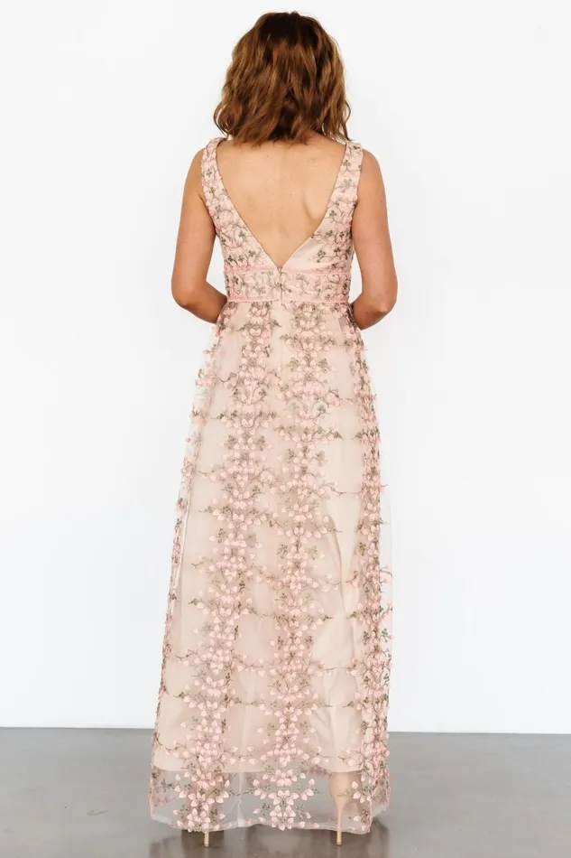 Kassia Applique Maxi Dress Nude Pink Women Baltic Born Tulle Styles Kassia Applique Maxi Dress Nude Pink Women Baltic Born Tulle Styles
