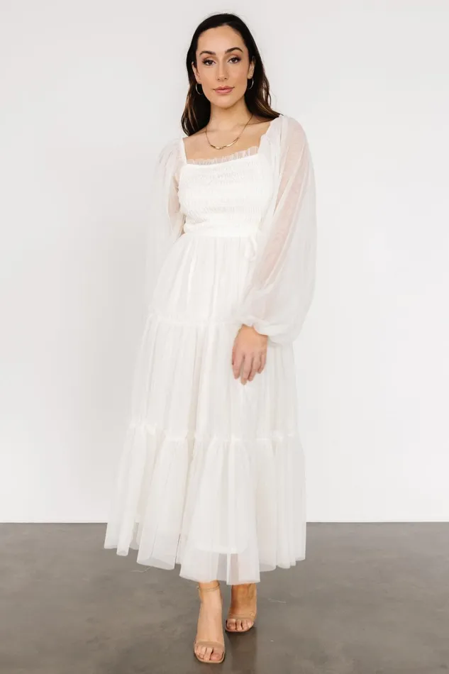 Katrina Tulle Maxi Dress Cream Women Baltic Born Bridal Katrina Tulle Maxi Dress Cream Women Baltic Born Bridal