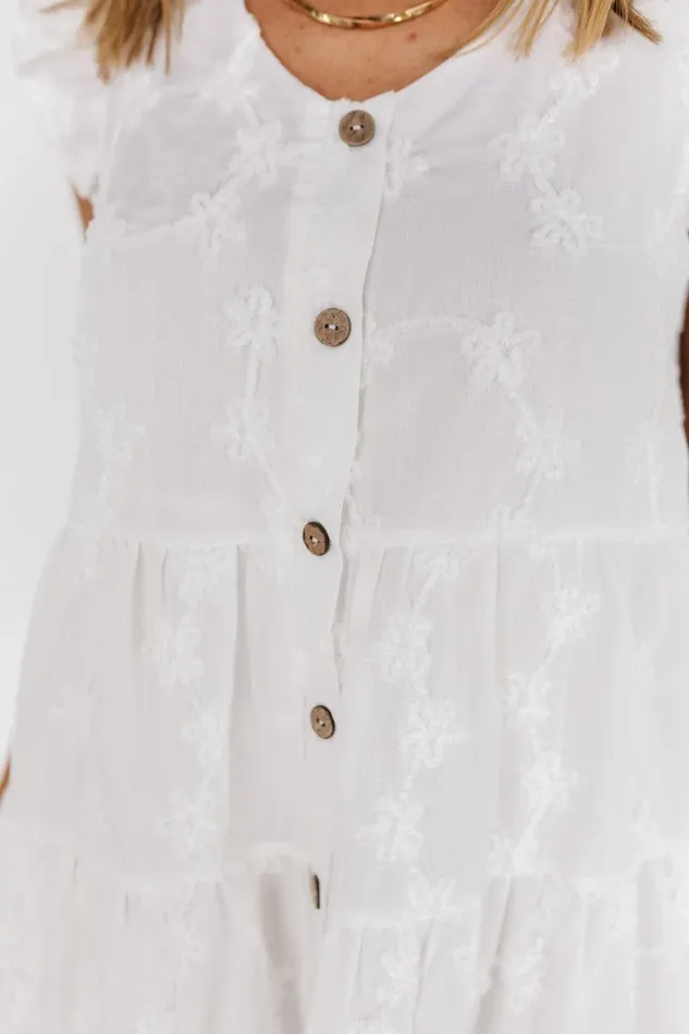 Kayla Button Up Short Dress Off White Women Baltic Born Bridal Kayla Button Up Short Dress Off White Women Baltic Born Bridal