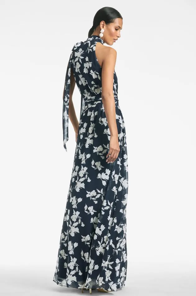 Kayla Gown 8211 Navy Venetia Petal Women Sachin and Babi Formal