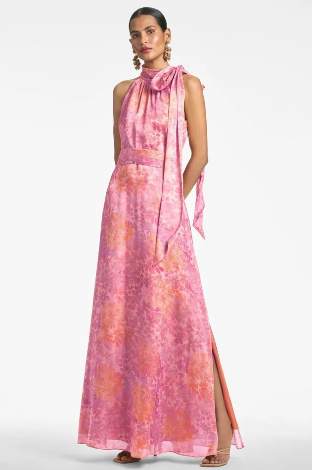 Kayla Gown 8211 Pastel Sunset Hydrangea Women Sachin and Babi Boho