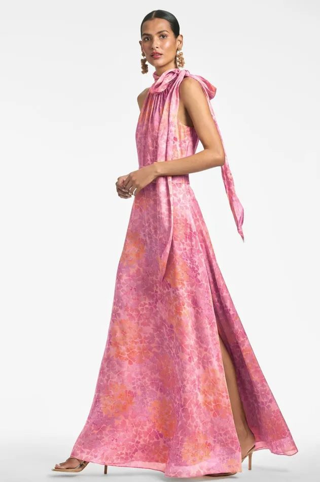 Kayla Gown 8211 Pastel Sunset Hydrangea Women Sachin and Babi Boho