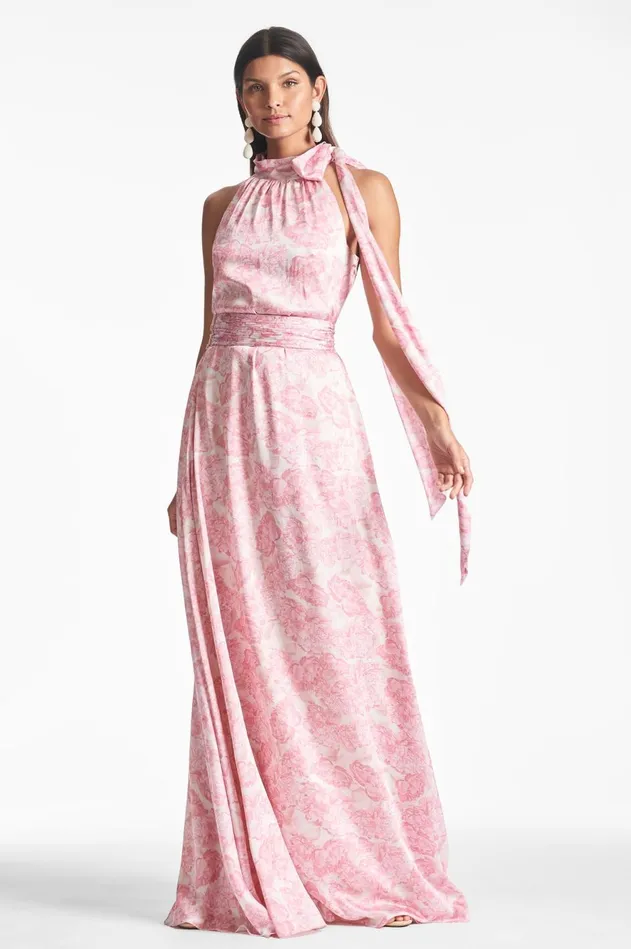 Kayla Gown 8211 Rouge Damask Rose Women Sachin and Babi Boho