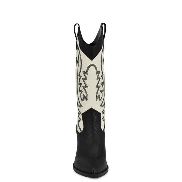 Keeks Western Boot Whiteblack Women Nine West Boots and Booties Keeks Western Boot Whiteblack Women Nine West Boots and Booties