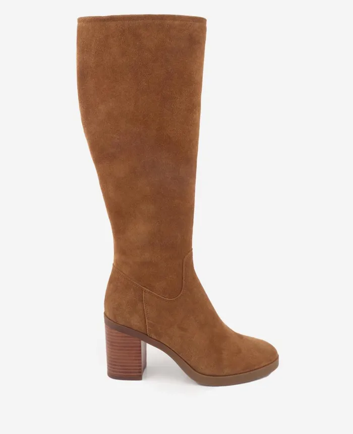 Kenneth Cole Boots and Booties Women Veronica Tall Knee Boot Tobacco Suede