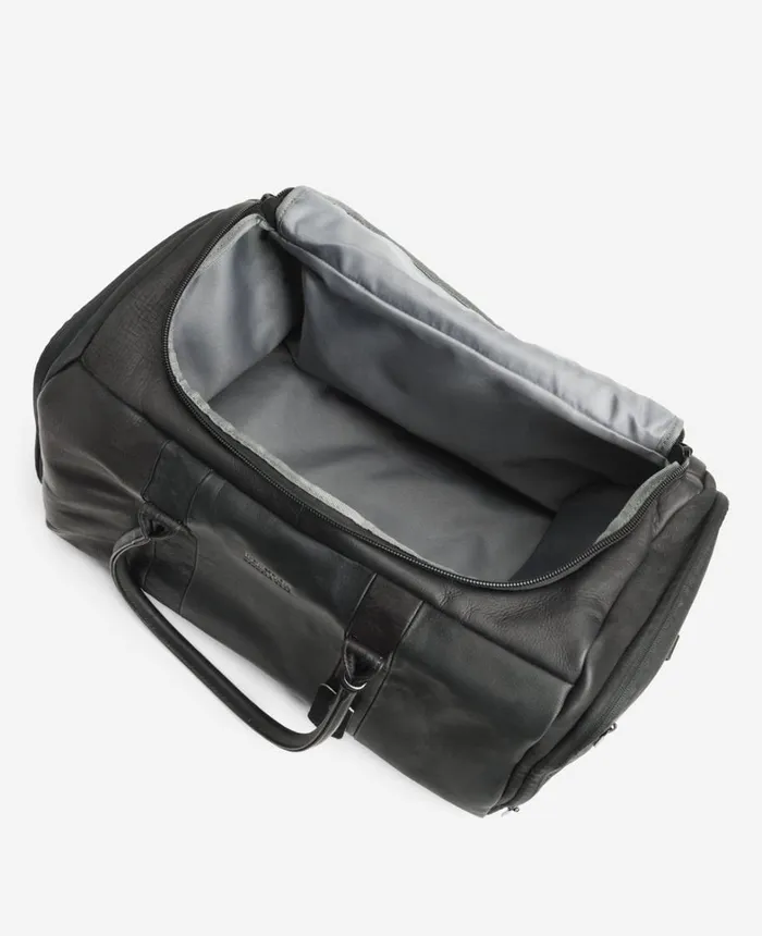 Kenneth Cole CarryOn MenWomen Leather Duffel Bag Black Kenneth Cole CarryOn MenWomen Leather Duffel Bag Black