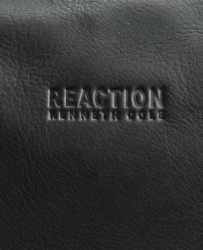 Kenneth Cole CarryOn MenWomen Leather Duffel Bag Black Kenneth Cole CarryOn MenWomen Leather Duffel Bag Black