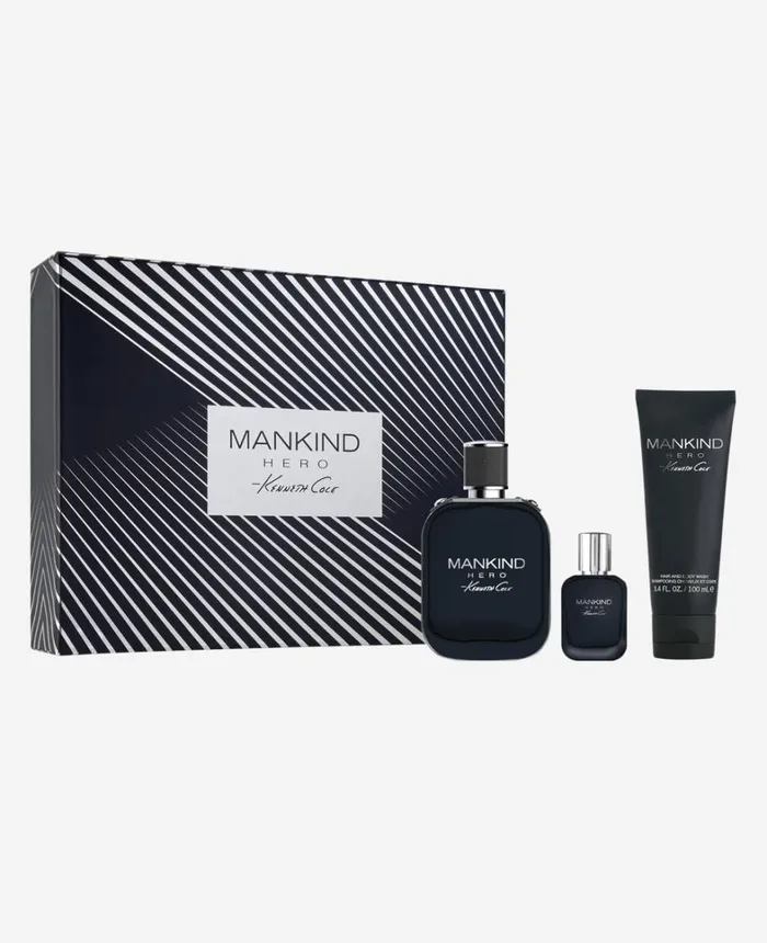 Kenneth Cole Cologne Men Mankind Hero For Him Eau De Toilette 3pc Gift Set No Color