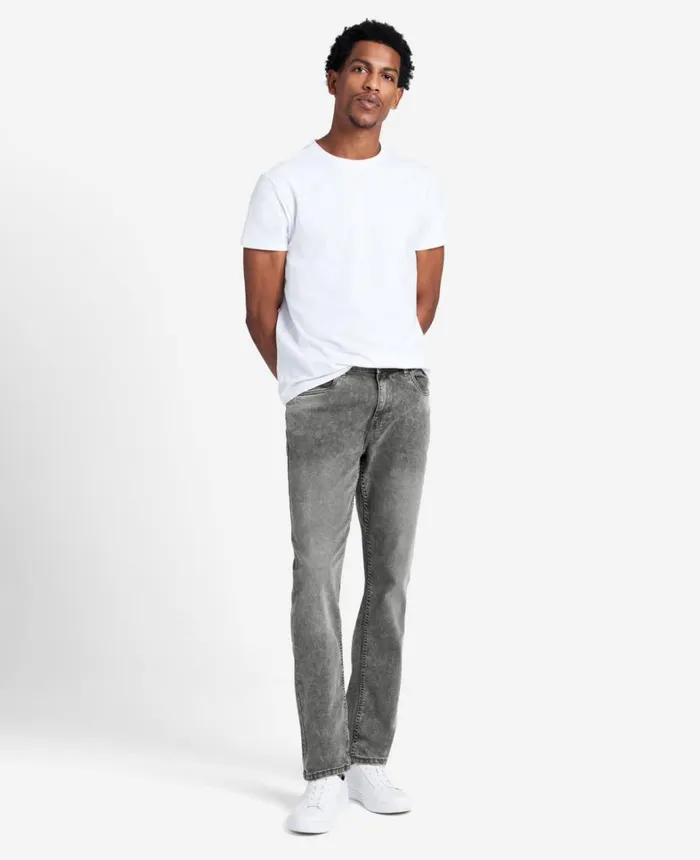 Kenneth Cole Denim Men AthleticFit Recycled Stretch Denim Jeans Lehr 8211 Acid Wash Grey