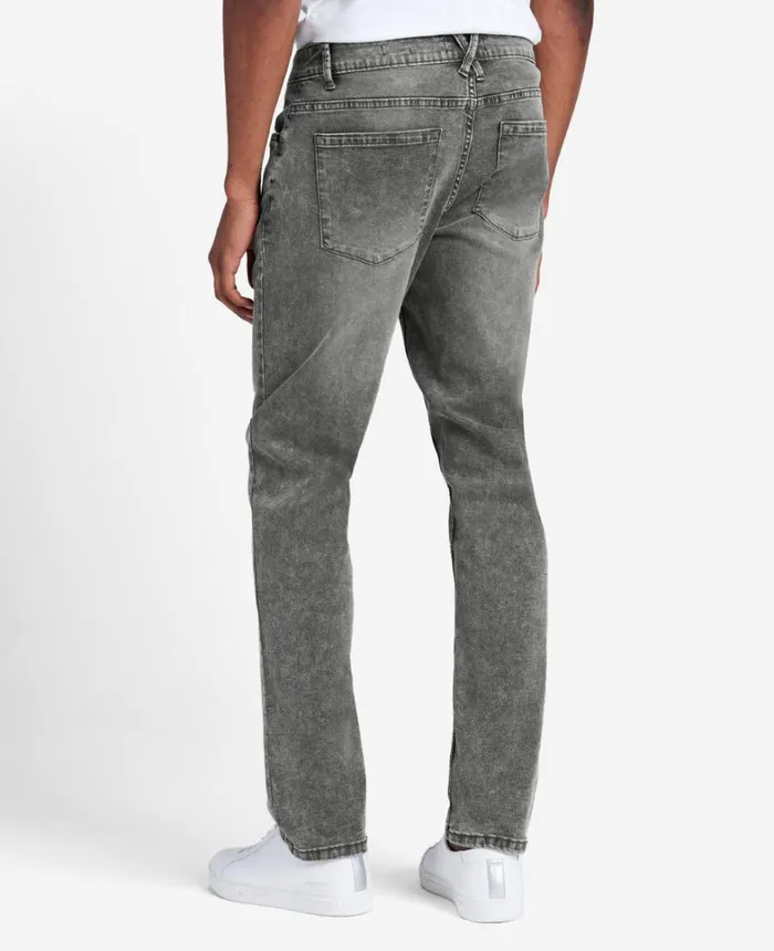 Kenneth Cole Denim Men AthleticFit Recycled Stretch Denim Jeans Lehr 8211 Acid Wash Grey