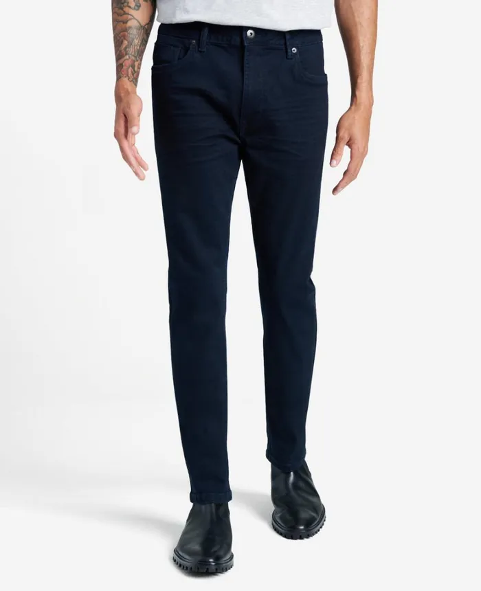 Kenneth Cole Denim Men SlimFit Recycled Stretch Denim Jeans Downing 8211 Dark Blue