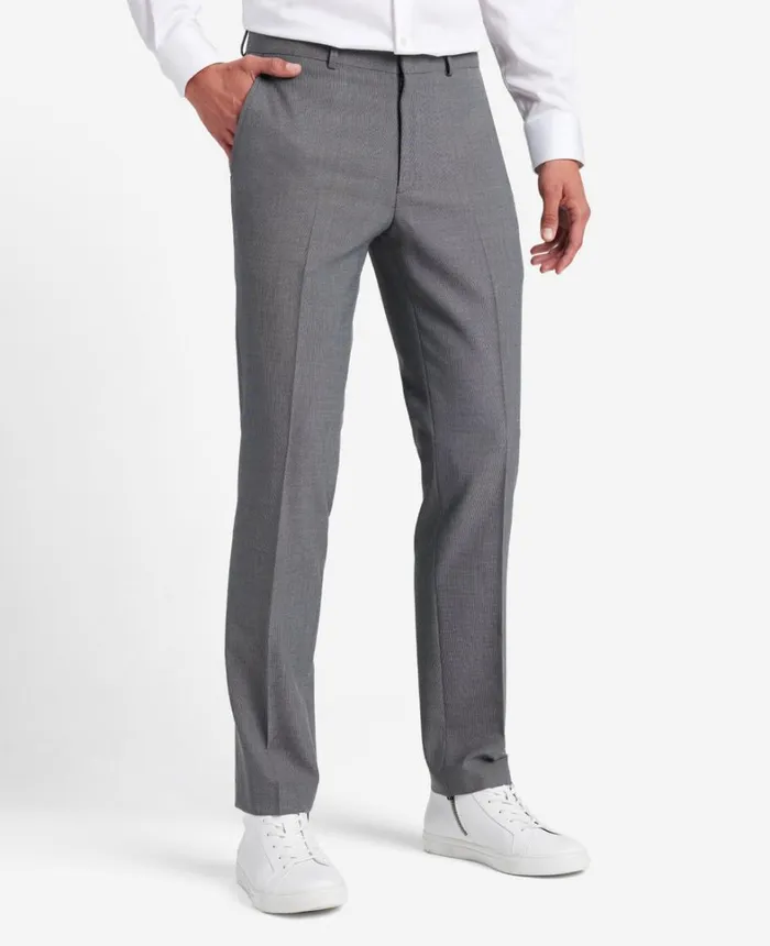 Kenneth Cole Dress Pants Men Stretch Suit Separate Pant Silver