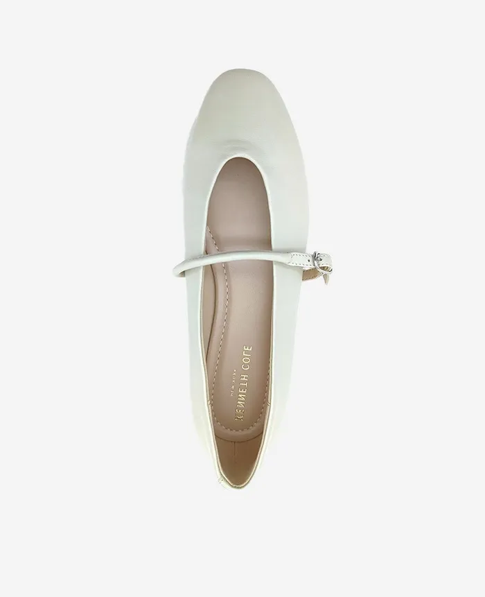 Kenneth Cole Flats and Loafers Women Magnolia Leather Ballet Flat Ecru Leather Kenneth Cole Flats and Loafers Women Magnolia Leather Ballet Flat Ecru Leather