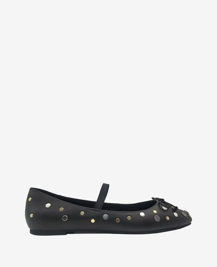 Kenneth Cole Flats and Loafers Women Myra Stud Ballet Flat Black