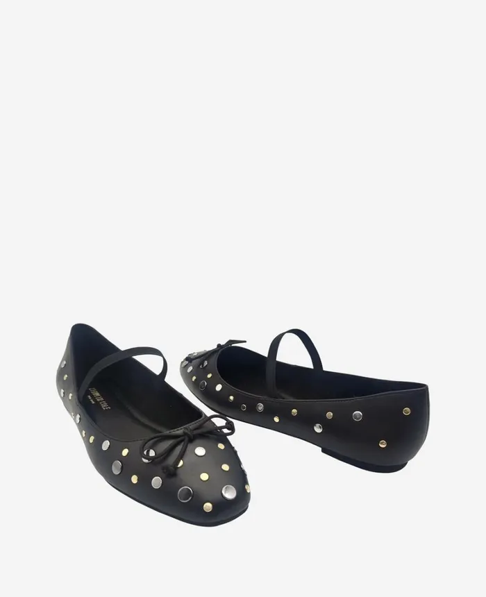 Kenneth Cole Flats and Loafers Women Myra Stud Ballet Flat Black Kenneth Cole Flats and Loafers Women Myra Stud Ballet Flat Black