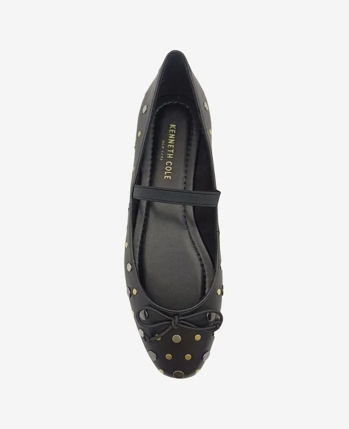 Kenneth Cole Flats and Loafers Women Myra Stud Ballet Flat Black Kenneth Cole Flats and Loafers Women Myra Stud Ballet Flat Black