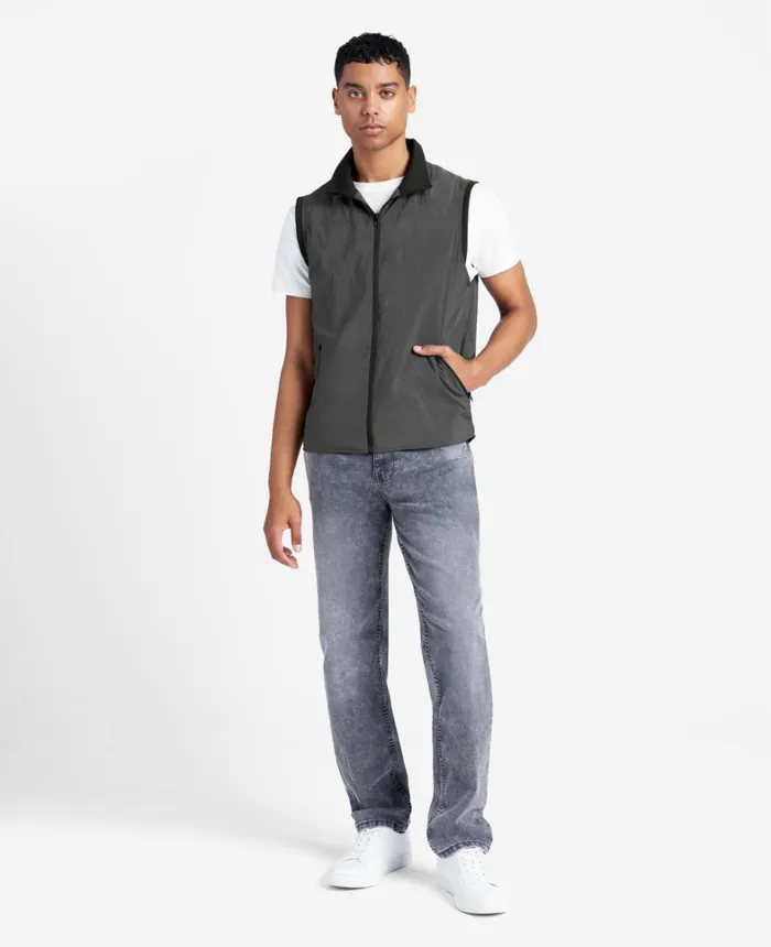 Kenneth Cole Jackets and Outerwear Men Lightweight WaterResistant Vest Charcoal