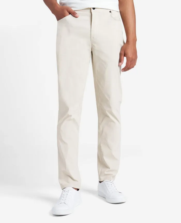 Kenneth Cole Pants Men Original Slim 5Pocket Pant Off White Kenneth Cole Pants Men Original Slim 5Pocket Pant Off White