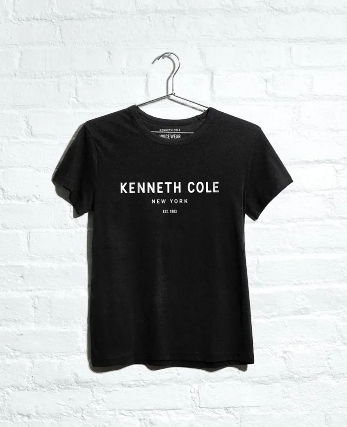 Kenneth Cole Polos and TShirts Men Site Exclusive 1983 Logo TShirt Black Kenneth Cole Polos and TShirts Men Site Exclusive 1983 Logo TShirt Black