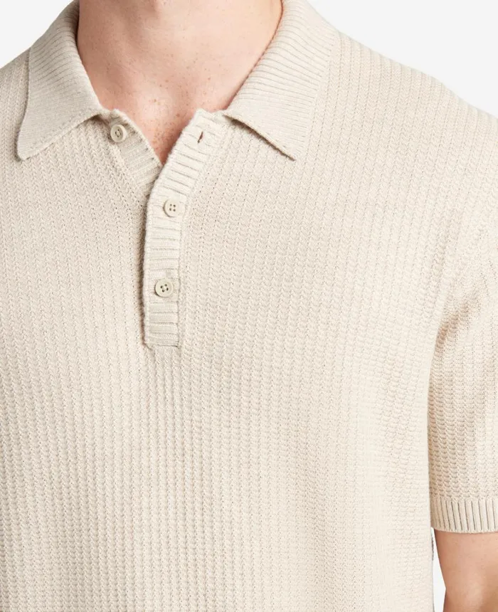 Kenneth Cole Polos and TShirts Men The Sweater Polo Tan Mix