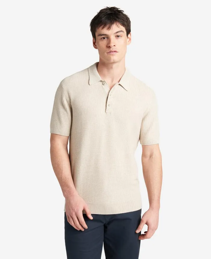 Kenneth Cole Polos and TShirts Men The Sweater Polo Tan Mix