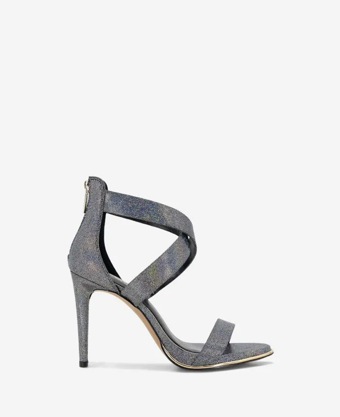 Kenneth Cole Pumps and Heels Women Brooke Cross Strap Heeled Sandal Blackmulti Micro