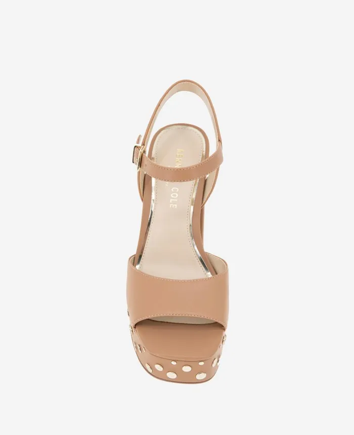 Kenneth Cole Pumps and Heels Women Dolly Stud Ankle Strap Platform Heeled Sandal Classic Tan Kenneth Cole Pumps and Heels Women Dolly Stud Ankle Strap Platform Heeled Sandal Classic Tan