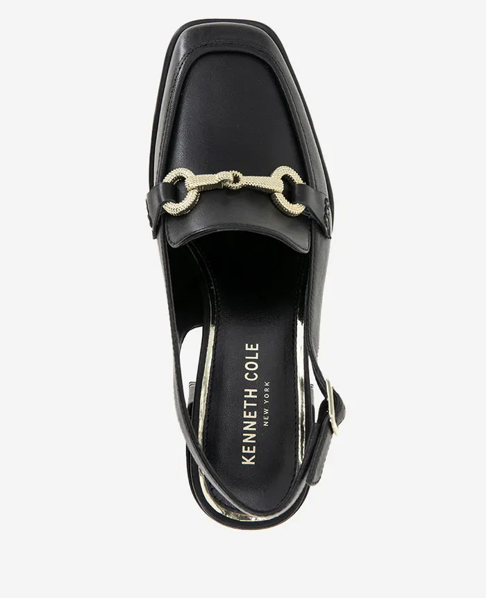 Kenneth Cole Pumps and Heels Women Elina Leather Slingback Loafer Black Leather Kenneth Cole Pumps and Heels Women Elina Leather Slingback Loafer Black Leather