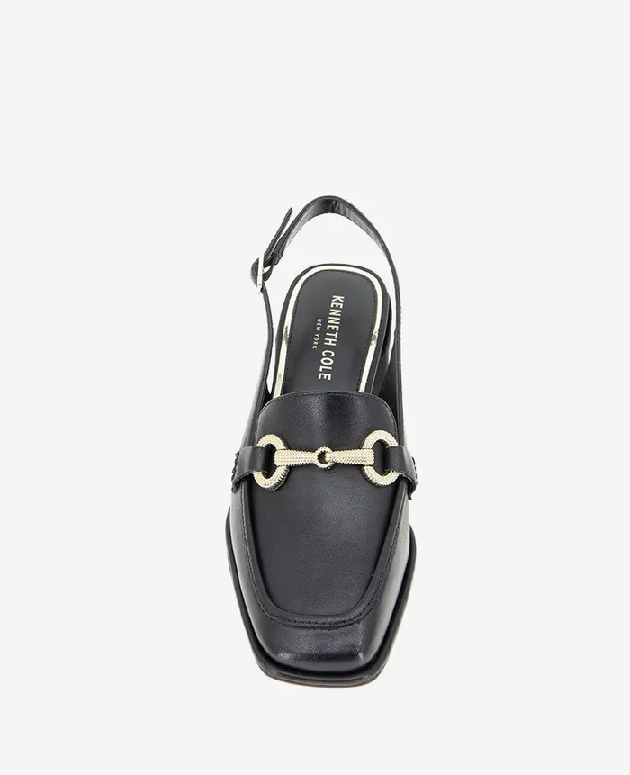 Kenneth Cole Pumps and Heels Women Elina Leather Slingback Loafer Black Leather Kenneth Cole Pumps and Heels Women Elina Leather Slingback Loafer Black Leather