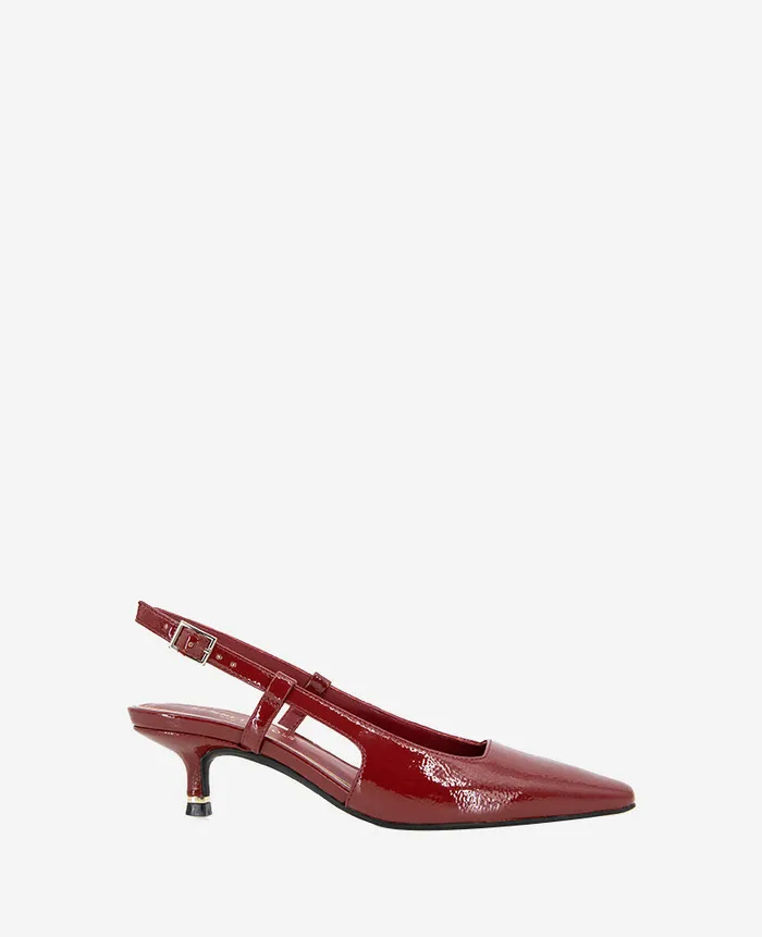 Kenneth Cole Pumps and Heels Women Martha Patent Slingback Heel Rio Red Patent