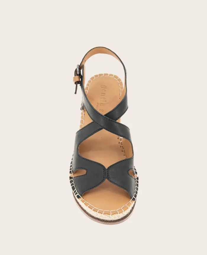 Kenneth Cole Sandals and Wedges Women GENTLE SOULS Elise Espadrille Wedge Black Kenneth Cole Sandals and Wedges Women GENTLE SOULS Elise Espadrille Wedge Black
