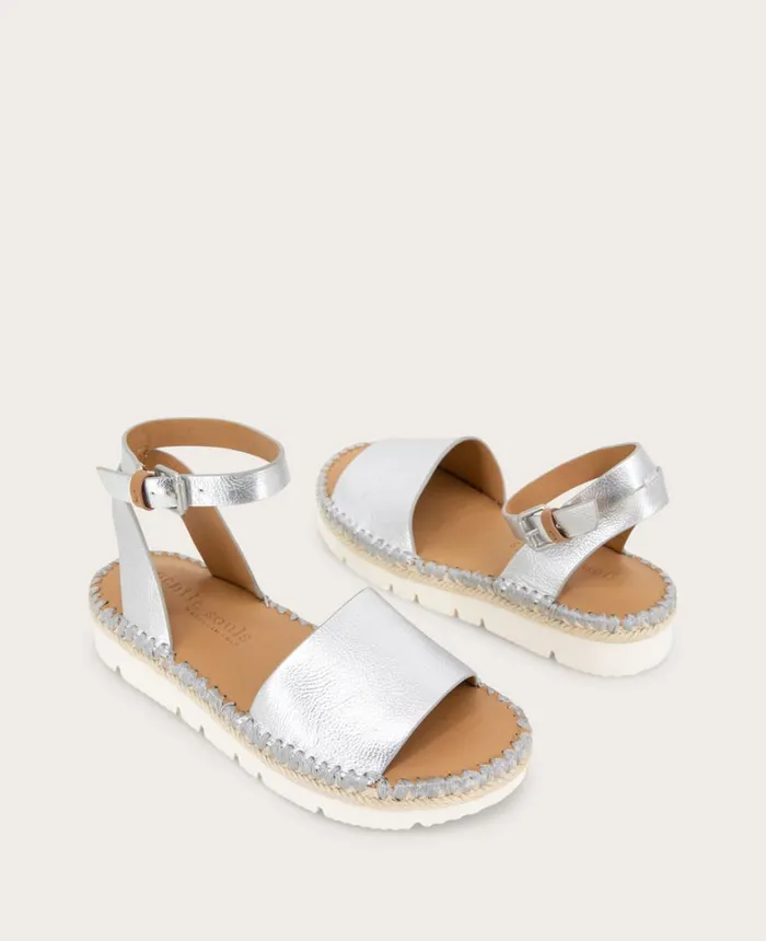Kenneth Cole Sandals and Wedges Women GENTLE SOULS Lucille Sandal Silver Kenneth Cole Sandals and Wedges Women GENTLE SOULS Lucille Sandal Silver