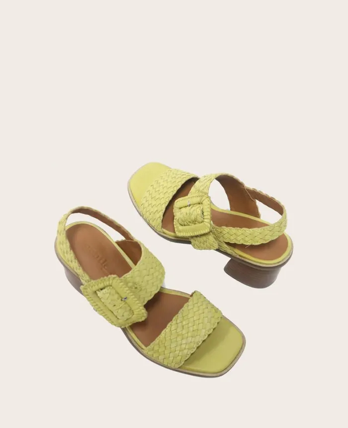 Kenneth Cole Sandals and Wedges Women GENTLE SOULS Madylyn Woven Heel Sandal Banana Kenneth Cole Sandals and Wedges Women GENTLE SOULS Madylyn Woven Heel Sandal Banana