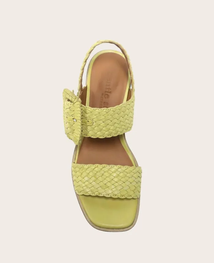 Kenneth Cole Sandals and Wedges Women GENTLE SOULS Madylyn Woven Heel Sandal Banana Kenneth Cole Sandals and Wedges Women GENTLE SOULS Madylyn Woven Heel Sandal Banana
