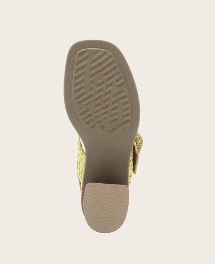 Kenneth Cole Sandals and Wedges Women GENTLE SOULS Madylyn Woven Heel Sandal Banana Kenneth Cole Sandals and Wedges Women GENTLE SOULS Madylyn Woven Heel Sandal Banana