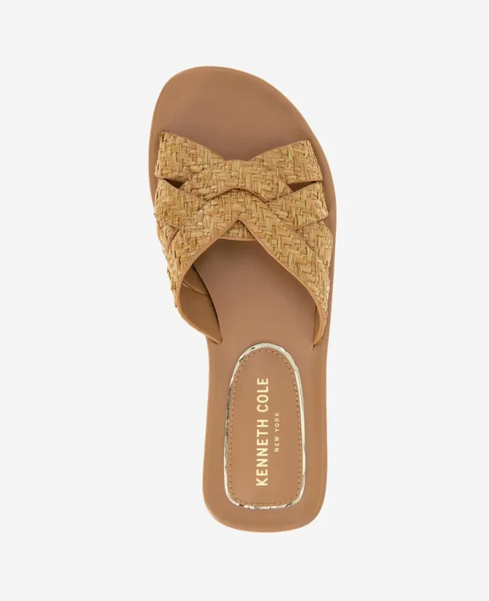 Kenneth Cole Sandals and Wedges Women Jula Flat Sandal Natural Raffia Kenneth Cole Sandals and Wedges Women Jula Flat Sandal Natural Raffia