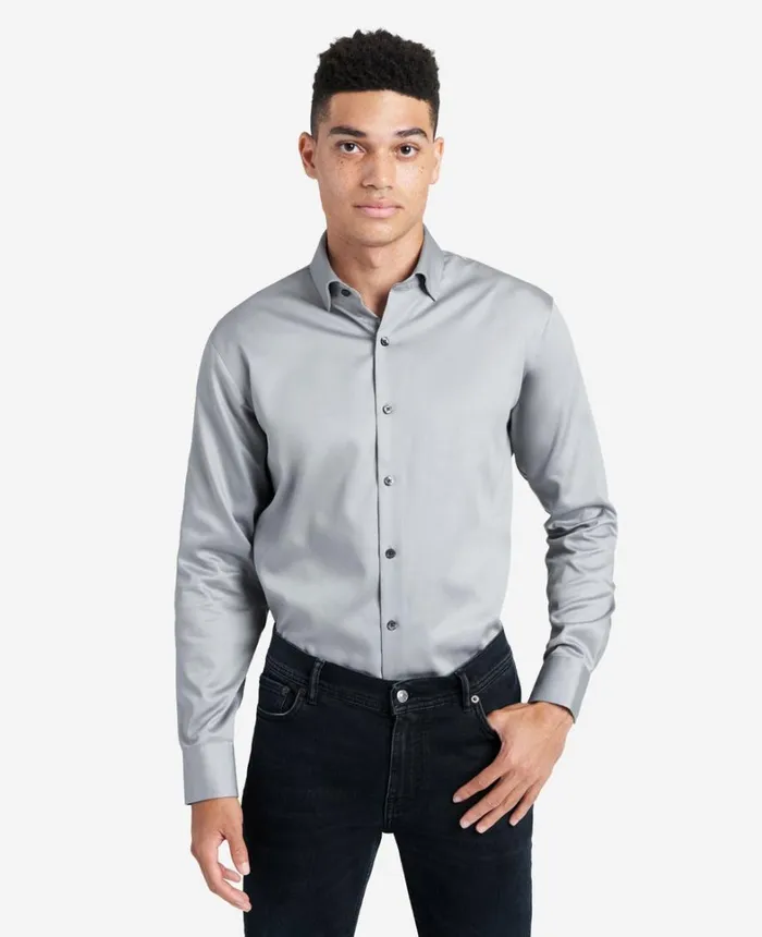 Kenneth Cole Shirts Men RegularFit ButtonDown Stretch Dress Shirt With TEK FIT Flint