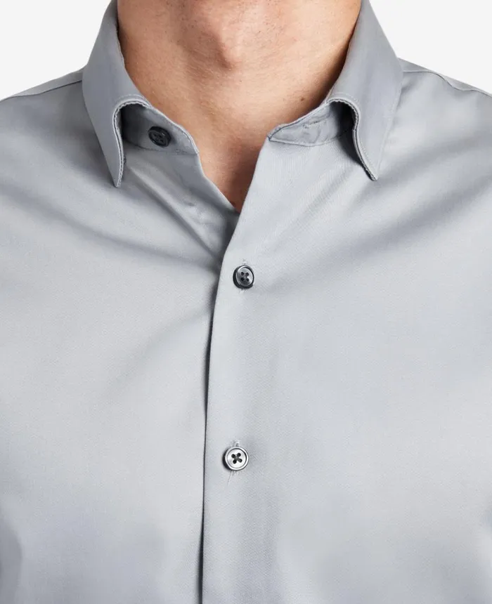 Kenneth Cole Shirts Men RegularFit ButtonDown Stretch Dress Shirt With TEK FIT Flint Kenneth Cole Shirts Men RegularFit ButtonDown Stretch Dress Shirt With TEK FIT Flint