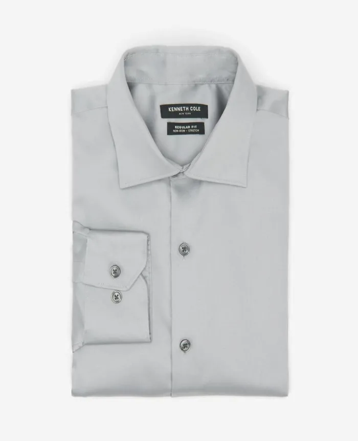 Kenneth Cole Shirts Men RegularFit ButtonDown Stretch Dress Shirt With TEK FIT Flint Kenneth Cole Shirts Men RegularFit ButtonDown Stretch Dress Shirt With TEK FIT Flint