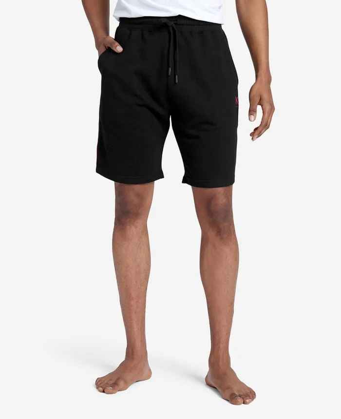 Kenneth Cole Shorts Men French Terry Logo Short Black Combo