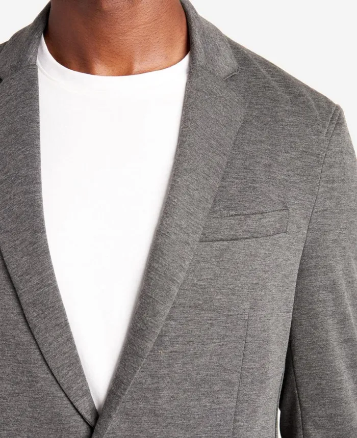 Kenneth Cole Suits and Suit Separates Men Knit Tailored Jacket Black Heather Kenneth Cole Suits and Suit Separates Men Knit Tailored Jacket Black Heather