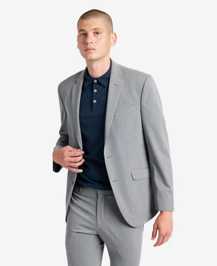 Kenneth Cole Suits and Suit Separates Men SlimFit Stretch Suit Separate Jacket Light Grey Kenneth Cole Suits and Suit Separates Men SlimFit Stretch Suit Separate Jacket Light Grey