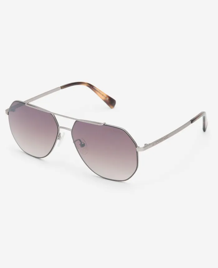 Kenneth Cole Sunglasses Men Metal Aviator Sunglasses Ruthenium