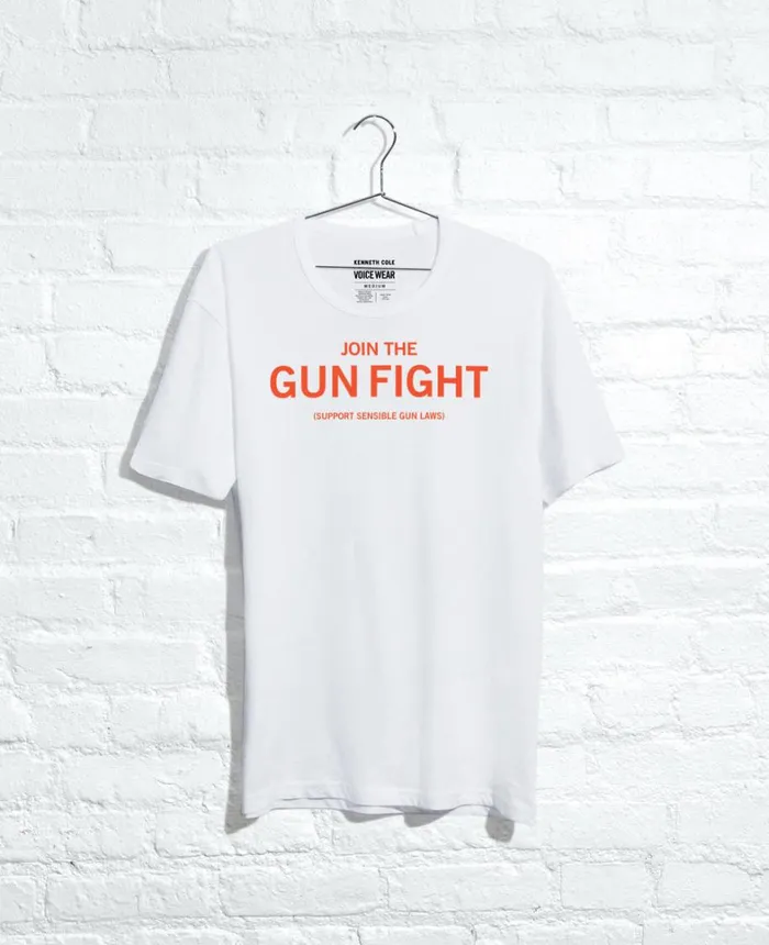 Kenneth Cole TShirts MenWomen Site Exclusive Join The Gun Fight TShirt White